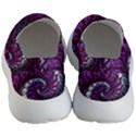 Fractal Background Swirl Art Skull Women s Lightweight Slip Ons View4