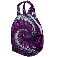 Fractal Background Swirl Art Skull Travel Backpacks by Pakrebo