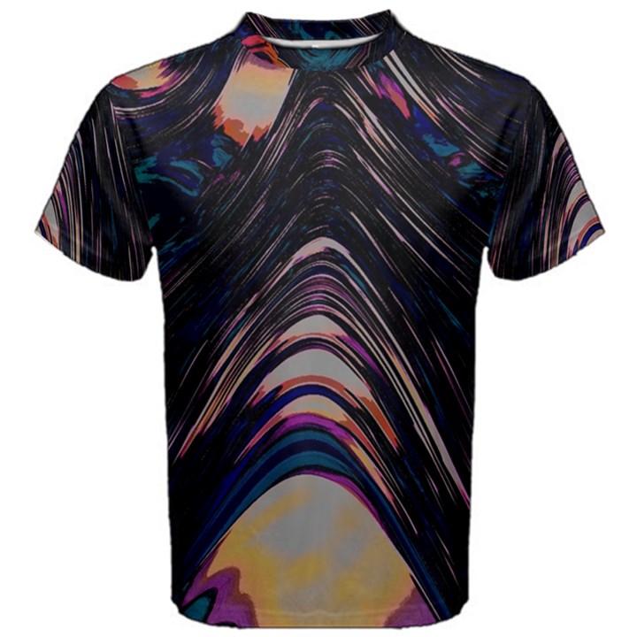 Pattern Texture Fractal Colorful Men s Cotton Tee