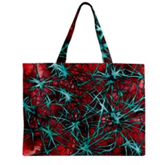 Nerves Cells Star Dendrites Sepia Zipper Mini Tote Bag by Pakrebo