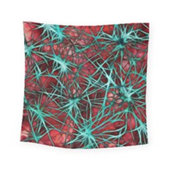 Nerves Cells Star Dendrites Sepia Square Tapestry (small) by Pakrebo