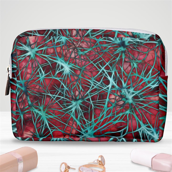 Nerves Cells Star Dendrites Sepia Make Up Pouch (Medium)