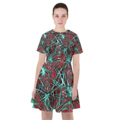 Nerves Cells Star Dendrites Sepia Sailor Dress by Pakrebo