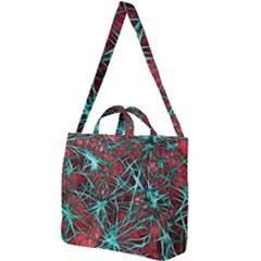 Nerves Cells Star Dendrites Sepia Square Shoulder Tote Bag by Pakrebo