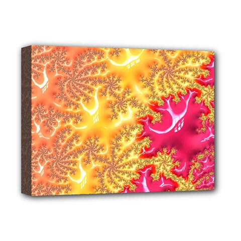 Fractal Math Mathematics Science Deluxe Canvas 16  X 12  (stretched)  by Pakrebo