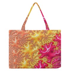 Fractal Math Mathematics Science Zipper Medium Tote Bag by Pakrebo