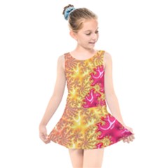 Fractal Math Mathematics Science Kids  Skater Dress Swimsuit by Pakrebo