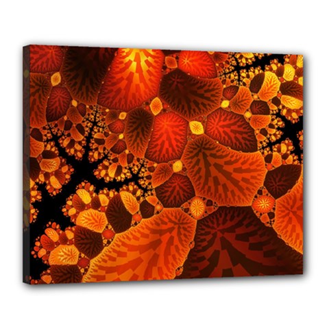 Leaf Autumn Nature Background Canvas 20  X 16  (stretched) by Pakrebo