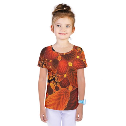 Leaf Autumn Nature Background Kids  One Piece Tee by Pakrebo