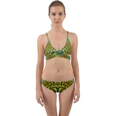 Fractal Tree Abstract Fractal Art Wrap Around Bikini Set