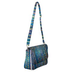 Binary Null One Digital Blue Shoulder Bag With Back Zipper by Pakrebo