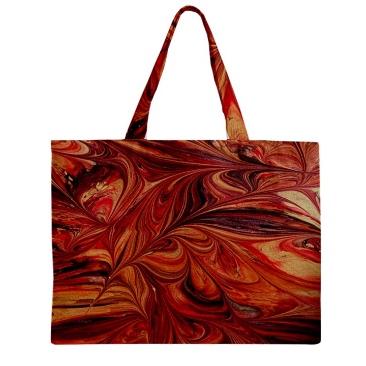 Marbled Paper Mottle Color Movement Zipper Mini Tote Bag