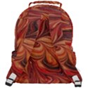 Marbled Paper Mottle Color Movement Rounded Multi Pocket Backpack View3