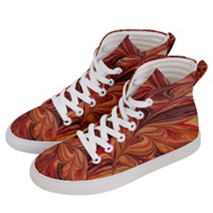 Marbled Paper Mottle Color Movement Men s Hi-top Skate Sneakers by Pakrebo