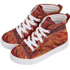 Marbled Paper Mottle Color Movement Kids  Hi-top Skate Sneakers by Pakrebo