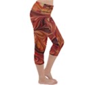 Marbled Paper Mottle Color Movement Lightweight Velour Capri Yoga Leggings View3