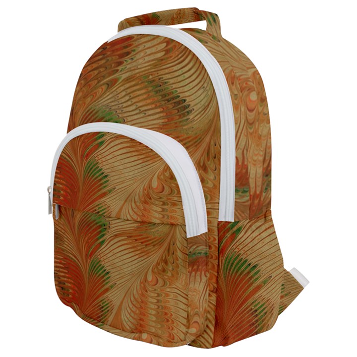 Mottle Color Movement Colorful Rounded Multi Pocket Backpack