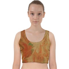 Mottle Color Movement Colorful Velvet Racer Back Crop Top by Pakrebo