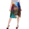 Network Earth Block Chain Globe Midi Beach Skirt View1