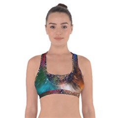 Network Earth Block Chain Globe Cross Back Sports Bra by Pakrebo