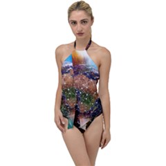 Network Earth Block Chain Globe Go With The Flow One Piece Swimsuit by Pakrebo