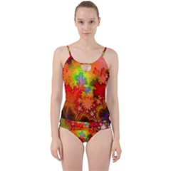 Background Abstract Color Form Cut Out Top Tankini Set by Pakrebo