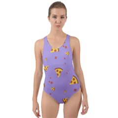 Piazza Pattern Violet 13k Piazza Pattern Violet Background Only Cut-out Back One Piece Swimsuit by genx