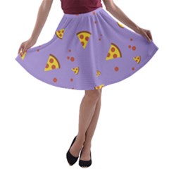 Piazza Pattern Violet 13k Piazza Pattern Violet Background Only A-line Skater Skirt by genx