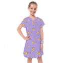 Pizza Pattern Violet pepperoni cheese funny slices Kids  Drop Waist Dress View1