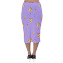 Pizza Pattern Violet pepperoni cheese funny slices Velvet Midi Pencil Skirt View2