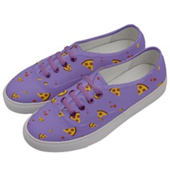 Pizza Pattern Violet Pepperoni Cheese Funny Slices Men s Classic Low Top Sneakers by genx