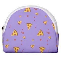 Pizza Pattern Violet Pepperoni Cheese Funny Slices Horseshoe Style Canvas Pouch by genx