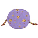 Pizza Pattern Violet pepperoni cheese funny slices Drawstring Bucket Bag View3