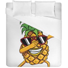 Dabbing Pineapple Sunglasses Shirt Aloha Hawaii Beach Gift Duvet Cover Double Side (california King Size) by SilentSoulArts