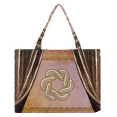 Decorative Celtic Knot Zipper Medium Tote Bag by FantasyWorld7