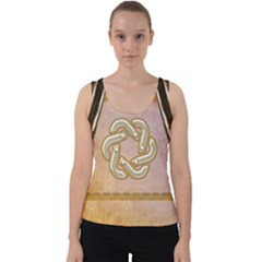 Decorative Celtic Knot Velvet Tank Top by FantasyWorld7