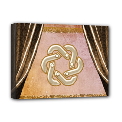 Decorative Celtic Knot Deluxe Canvas 16  X 12  (stretched)  by FantasyWorld7