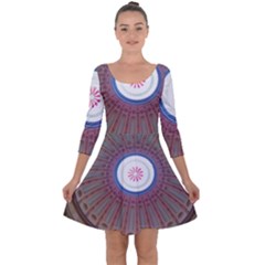 Statehouse Rotunda Quarter Sleeve Skater Dress by Riverwoman