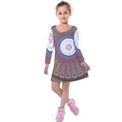 Statehouse Rotunda Kids  Long Sleeve Velvet Dress by Riverwoman