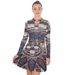 Statehouse Rotunda Floor Long Sleeve Panel Dress by Riverwoman