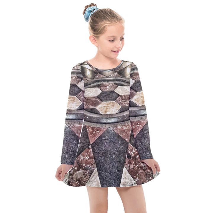 Statehouse Rotunda floor Kids  Long Sleeve Dress