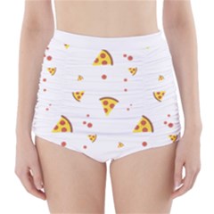 Pizza Pattern Pepperoni Cheese Funny Slices High-waisted Bikini Bottoms by genx