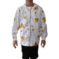 Pizza Pattern Pepperoni Cheese Funny Slices Kids  Hooded Windbreaker by genx