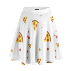 Pizza Pattern Pepperoni Cheese Funny Slices High Waist Skirt