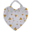 Pizza Pattern pepperoni cheese funny slices Giant Heart Shaped Tote View2