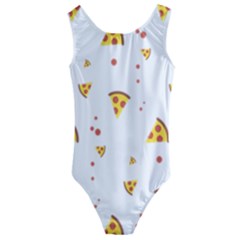 Pizza Pattern Pepperoni Cheese Funny Slices Kids  Cut-out Back One Piece Swimsuit by genx