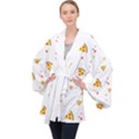 Pizza Pattern pepperoni cheese funny slices Velvet Kimono Robe View1