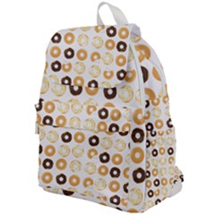 Donuts Pattern With Bites Bright Pastel Blue And Brown Cropped Sweatshirt Top Flap Backpack by genx