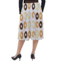 Donuts Pattern With Bites bright pastel blue and brown Cropped Sweatshirt Classic Velour Midi Skirt  View2