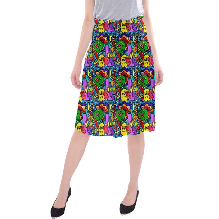 Graffiti 3 1 Midi Beach Skirt